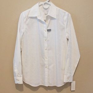 NWT Charter Club Iron Free Button Down Blouse